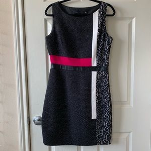 Mod Stripes/Lace Shift Dress